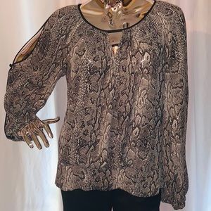 BCBG Snake print blouse